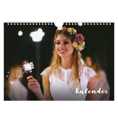 Fotokalender A4 — Simpel skrift [kalender forside]