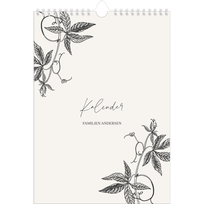 Fotokalender A4 (20 x 30 cm) — Blek & blomst [kalender forside]