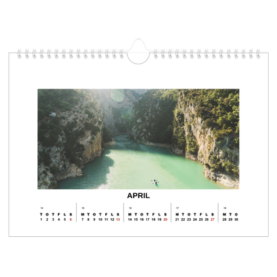 Fotokalender A4 — Simpelt billede [April]