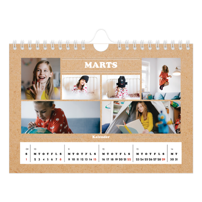 A5 Foto Kalender — Magasinstil [Marts]