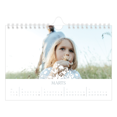 A5 Foto Kalender — Blomstmotiv [Marts]
