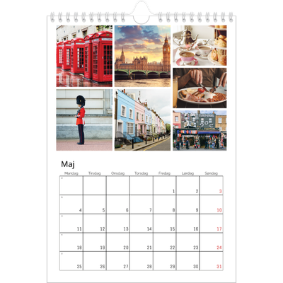 Fotokalender A4 (20 x 30 cm) — Billedgitter [kalender forside]