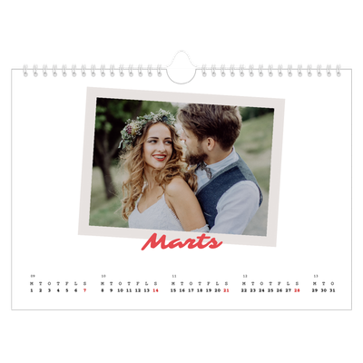 Fotokalender A4 — Signeret tryk [Marts]