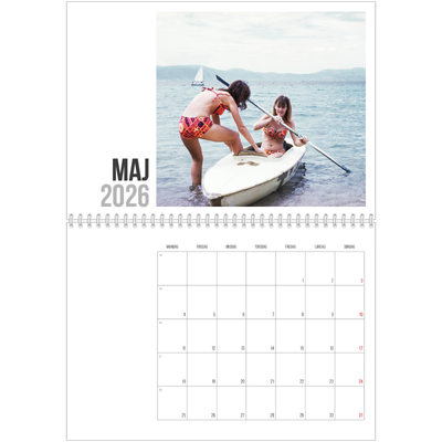 Fotokalender A4 dobbelt (30 x 40 cm) — Forkortet tekst [kalender forside]