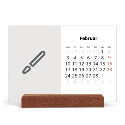 Staffeli kalender - liggende  — Design selv [Februar]