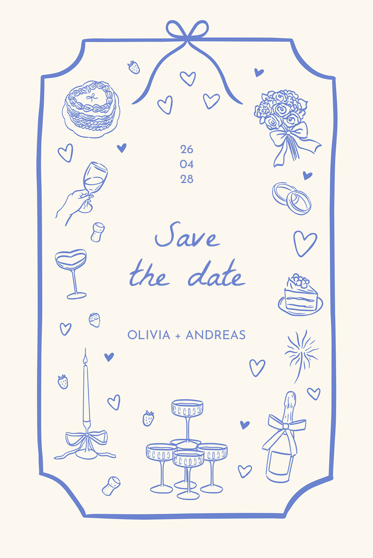 Save the date — Sløjfer og kruseduller