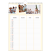 A4 Familiekalender — Moderne familiekalender - Familie på 3 [Marts]