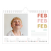 A5 Foto Kalender — Farverige fonter [Februar]