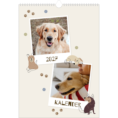 Årskalender A3 — Legesyg hvalp [kalender forside]