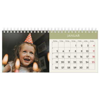 Bordkalender med foto — Pastel kapitler