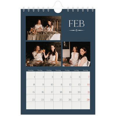 A5 Foto Kalender — Skifer & seriffer [Februar]