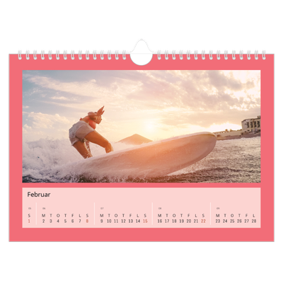 Fotokalender A4 — Stilrene farver [Februar]