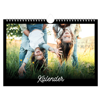 Fotokalender A4 — Sort minimal [kalender forside]
