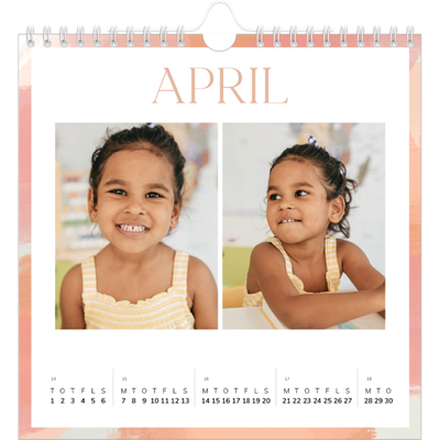 Årskalender kvadratisk — Pensleffekt [April]