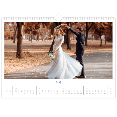 A3 Foto Kalender — Klassisk kobolt [Maj]