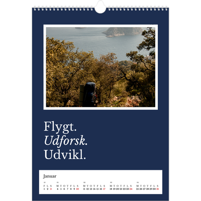Årskalender A3 — Redaktionel Jord [Januar]