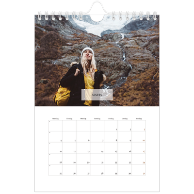 A5 Foto Kalender — Klassisk kalender [Marts]