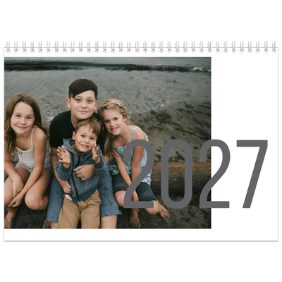 Fotokalender A4 dobbelt (30 x 40 cm) — Måneder i tal [kalender forside]