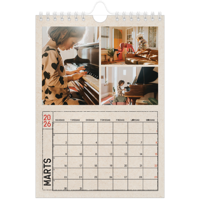 A5 Foto Kalender — Stempeleffekt [Marts]