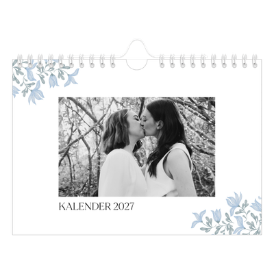 A5 Foto Kalender — Elegant blomstret [kalender forside]