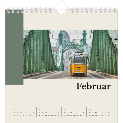 Årskalender kvadratisk — Verdens seværdigheder [Februar]