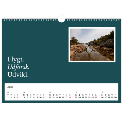 A3 Foto Kalender — Redaktionel Jord [April]