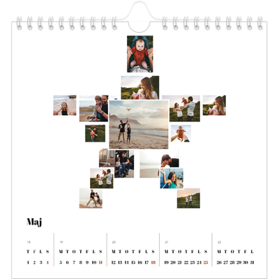 Årskalender kvadratisk — Collage shapes [kalender forside]