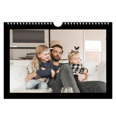 Fotokalender A4 — Sort ramme [kalender forside]