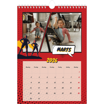 Fotokalender A4 (20 x 30 cm) — Tegneserie [Marts]