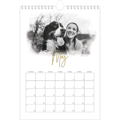 Fotokalender A4 (20 x 30 cm) — Diffuse billederammer [Maj]