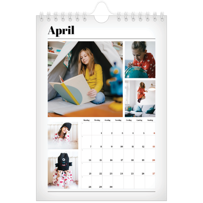 A5 Foto Kalender — Avisstil [April]