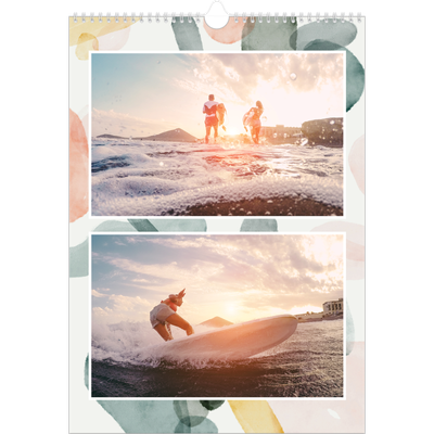 Årskalender A3 — Akvarelspot [kalender forside]