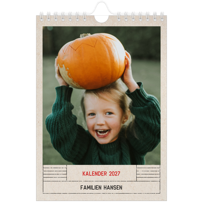 A5 Foto Kalender — Stempeleffekt [kalender forside]