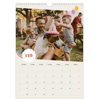 Årskalender A3 — Ikonisk fødselsdag [Februar]