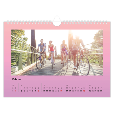 Fotokalender A4 — Pastelfarver [Februar]