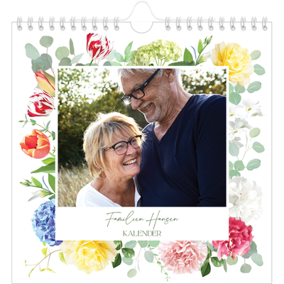 Årskalender kvadratisk — Klassiske blomster [kalender forside]