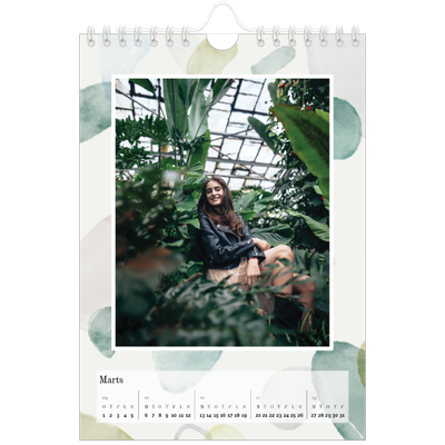 A5 Foto Kalender — Akvarelspot [Marts]