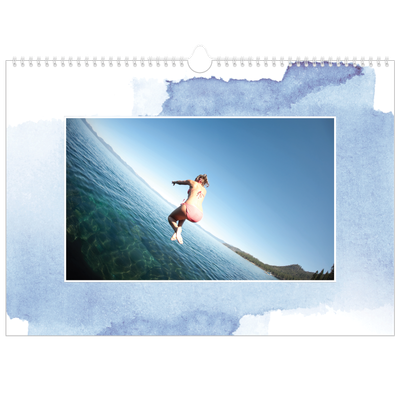 A3 Foto Kalender — Akvarel baggrunde [kalender forside]