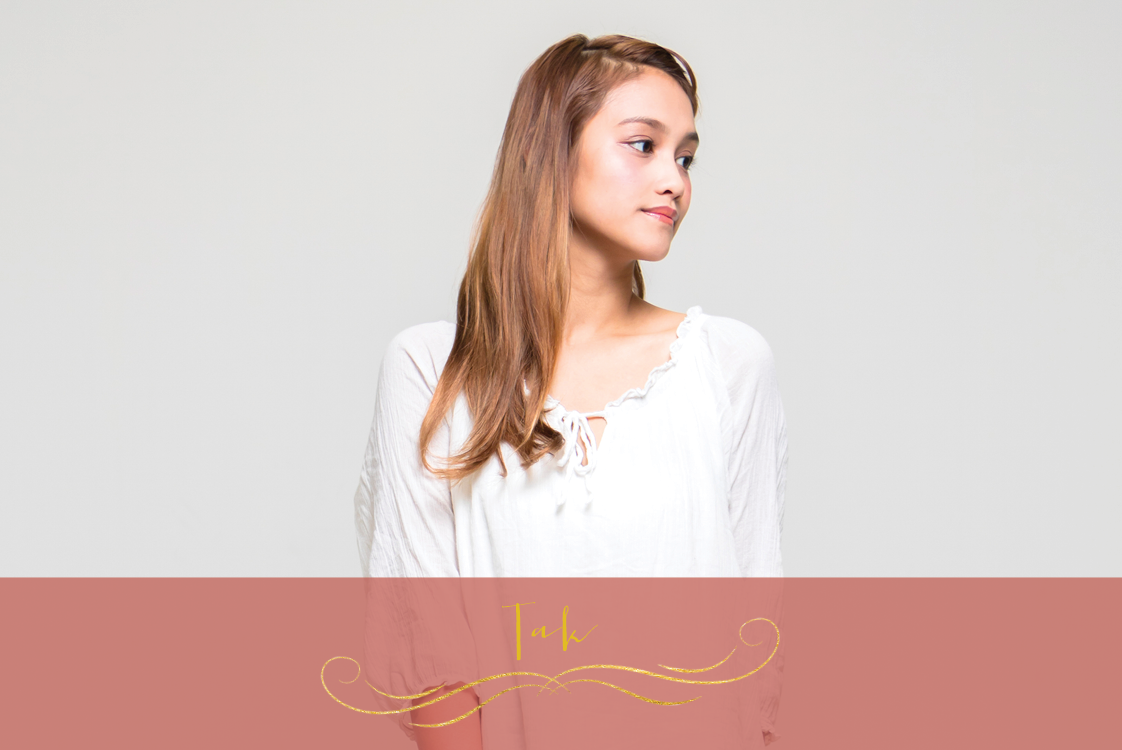 Takkekort — Vintage lyserød bånd