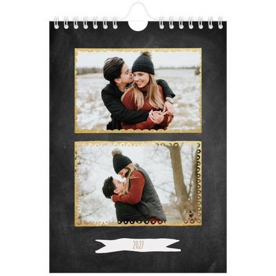 A5 Foto Kalender — Rammer med glitter [kalender forside]