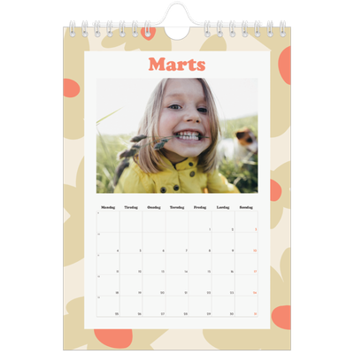 A5 Foto Kalender — Farveglad mønster [Marts]