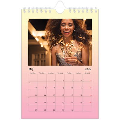 A5 Foto Kalender — Pastelfarver [kalender forside]