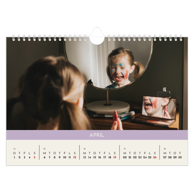 Fotokalender A4 — Pastel kapitler [April]