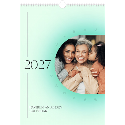 Årskalender A3 — Astrologi gradient [kalender forside]