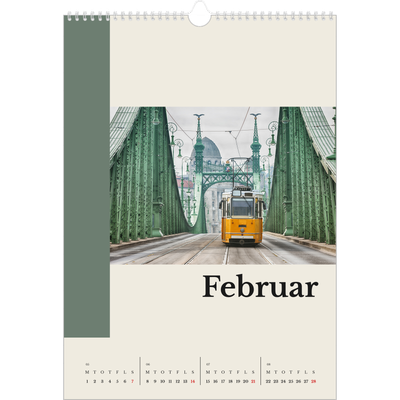 Årskalender A3 — Verdens seværdigheder [Februar]