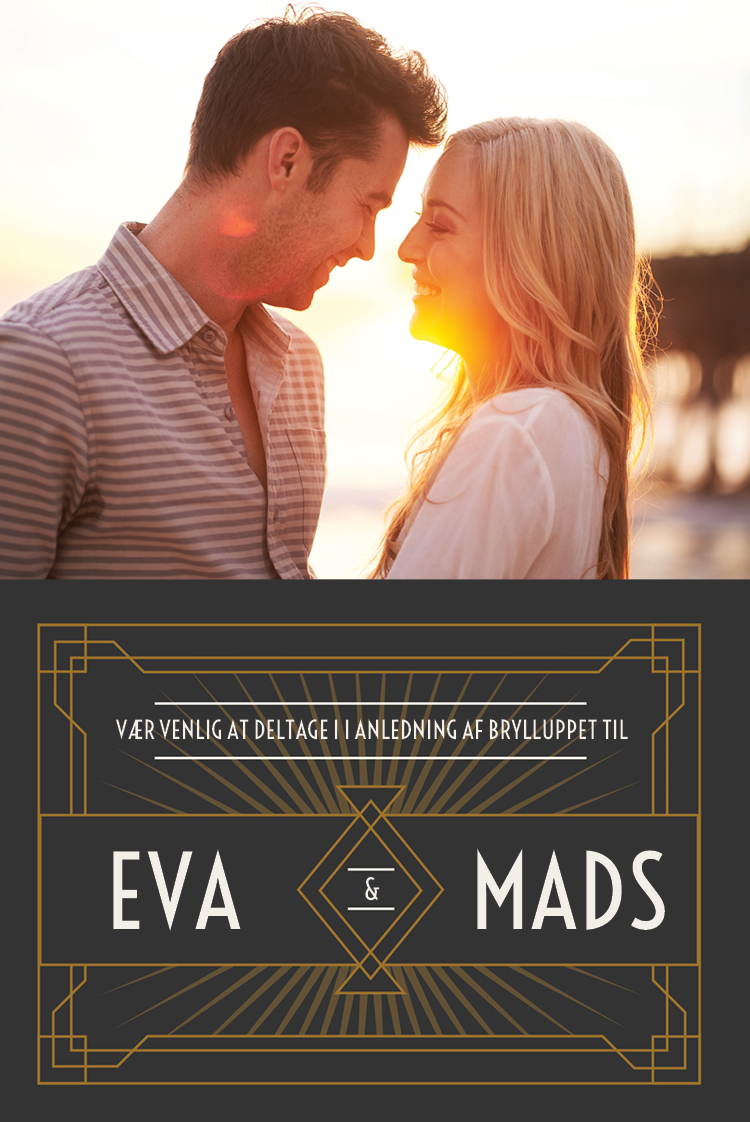 Invitationer — Gatsby navneskilt