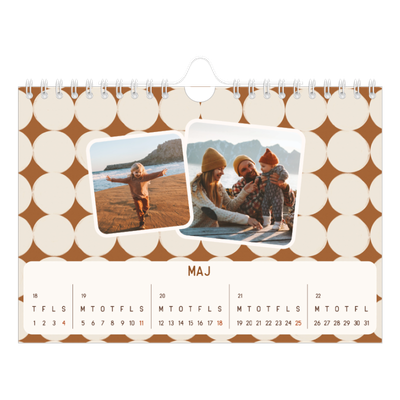 A5 Foto Kalender — Retro mønstre [kalender forside]