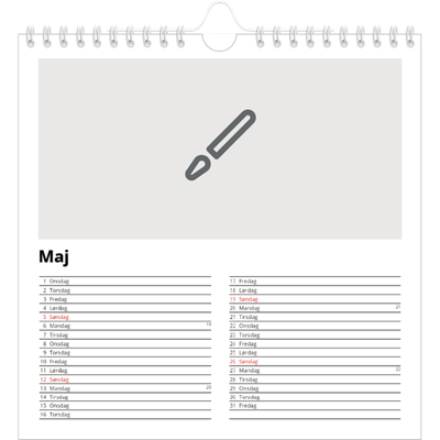 Årskalender kvadratisk — Design selv [kalender forside]