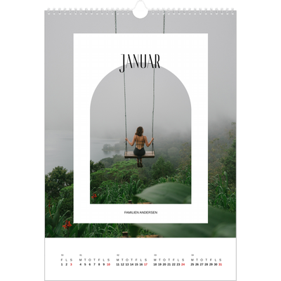 Årskalender A3 — Den åbne bue [Januar]