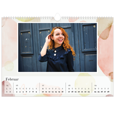A3 Foto Kalender — Akvarelspot [Februar]